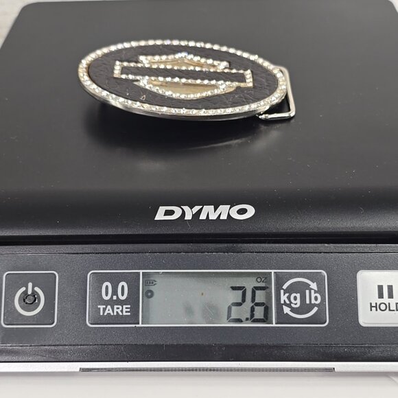 2010 HARLEY-DAVIDSON Oval Belt Buckle – Rhinestone Design, Black Leather ❗AS-IS❗ - Picture 16 of 16